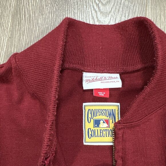 Mitchell & Ness Philadelphia Phillies Throwback Sweater Full Zip Retro Large - Picture 6 of 8